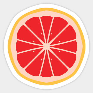 Pink Grapefruit slice Sticker